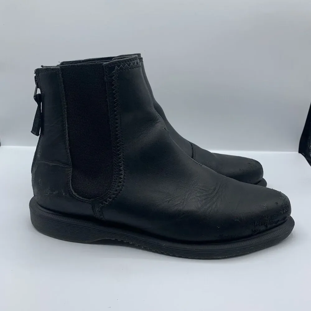 Dr. Martens Zillow Women’s Size 7 Black Back Zip Chelsea Ankle Boots